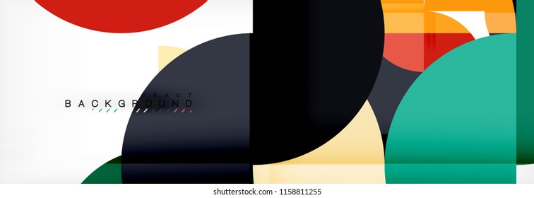 Fondo abstracto semicírculo, diseño geométrico moderno. Plantilla de diseño de presentación de vocabulario o tecnología, patrón de folleto o volante, o banner web geométrico