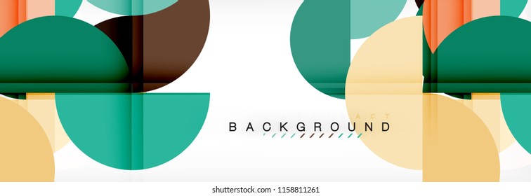Semi circle abstract background, modern geometric pattern design. Vector business or technology presentation design template, brochure or flyer pattern, or geometric web banner