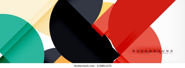 Fondo abstracto semicírculo, diseño geométrico moderno. Plantilla de diseño de presentación de vocabulario o tecnología, patrón de folleto o volante, o banner web geométrico