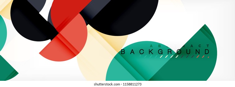 Fondo abstracto semicírculo, diseño geométrico moderno. Plantilla de diseño de presentación de vocabulario o tecnología, patrón de folleto o volante, o banner web geométrico