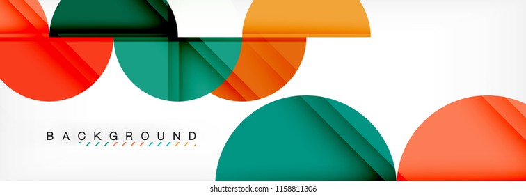 Semi circle abstract background, modern geometric pattern design. Vector business or technology presentation design template, brochure or flyer pattern, or geometric web banner