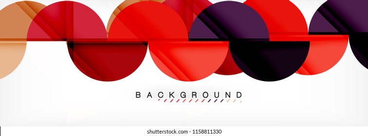 Semi circle abstract background, modern geometric pattern design. Vector business or technology presentation design template, brochure or flyer pattern, or geometric web banner