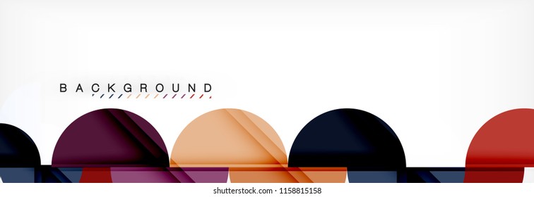 Fondo abstracto semicírculo, diseño geométrico moderno. Plantilla de diseño de presentación de vocabulario o tecnología, patrón de folleto o volante, o banner web geométrico
