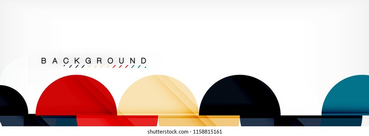 Semi circle abstract background, modern geometric pattern design. Vector business or technology presentation design template, brochure or flyer pattern, or geometric web banner