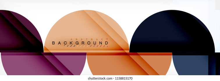 Fondo abstracto semicírculo, diseño geométrico moderno. Plantilla de diseño de presentación de vocabulario o tecnología, patrón de folleto o volante, o banner web geométrico