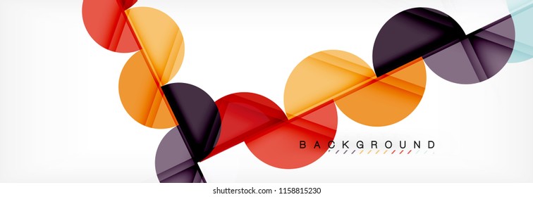Fundo abstrato semicírculo, design de padrão geométrico moderno. Modelo de design de apresentação de tecnologia ou negócio de vetor, brochura ou padrão de folheto, ou banner web geométrico