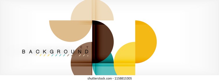Semi circle abstract background, modern geometric pattern design. Vector business or technology presentation design template, brochure or flyer pattern, or geometric web banner