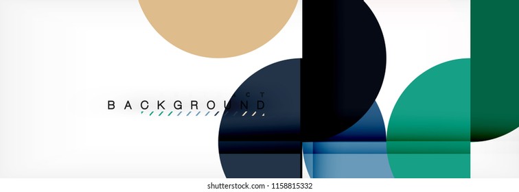 Fondo abstracto semicírculo, diseño geométrico moderno. Plantilla de diseño de presentación de vocabulario o tecnología, patrón de folleto o volante, o banner web geométrico