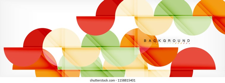 Fondo abstracto semicírculo, diseño geométrico moderno. Plantilla de diseño de presentación de vocabulario o tecnología, patrón de folleto o volante, o banner web geométrico