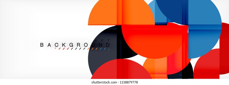 Fondo abstracto semicírculo, diseño geométrico moderno. Plantilla de diseño de presentación de vocabulario o tecnología, patrón de folleto o volante, o banner web geométrico