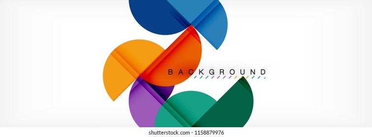 Semi circle abstract background, modern geometric pattern design. Vector business or technology presentation design template, brochure or flyer pattern, or geometric web banner