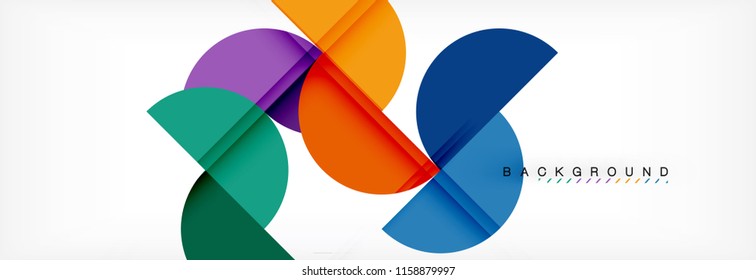 Semi circle abstract background, modern geometric pattern design. Vector business or technology presentation design template, brochure or flyer pattern, or geometric web banner