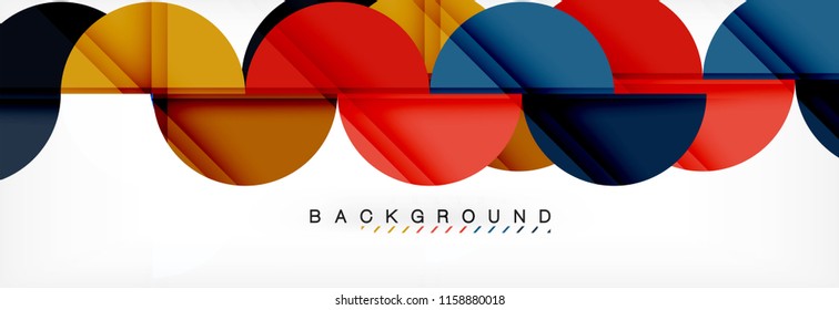 Semi circle abstract background, modern geometric pattern design. Vector business or technology presentation design template, brochure or flyer pattern, or geometric web banner