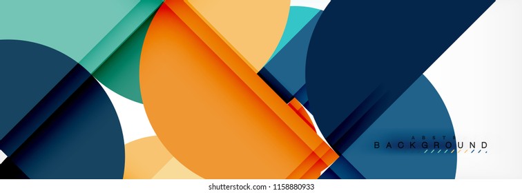 Fondo abstracto semicírculo, diseño geométrico moderno. Plantilla de diseño de presentación de vocabulario o tecnología, patrón de folleto o volante, o banner web geométrico