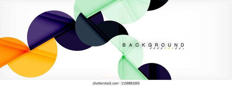 Fondo abstracto semicírculo, diseño geométrico moderno. Plantilla de diseño de presentación de vocabulario o tecnología, patrón de folleto o volante, o banner web geométrico