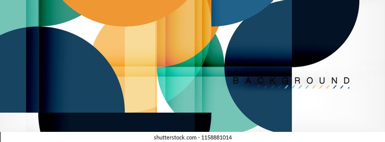 Fondo abstracto semicírculo, diseño geométrico moderno. Plantilla de diseño de presentación de vocabulario o tecnología, patrón de folleto o volante, o banner web geométrico