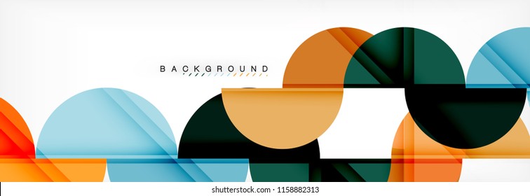 Semi circle abstract background, modern geometric pattern design. Vector business or technology presentation design template, brochure or flyer pattern, or geometric web banner