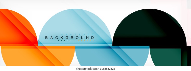 Semi circle abstract background, modern geometric pattern design. Vector business or technology presentation design template, brochure or flyer pattern, or geometric web banner