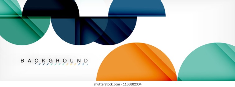 Semi circle abstract background, modern geometric pattern design. Vector business or technology presentation design template, brochure or flyer pattern, or geometric web banner