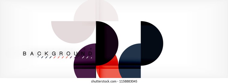 Semi circle abstract background, modern geometric pattern design. Vector business or technology presentation design template, brochure or flyer pattern, or geometric web banner