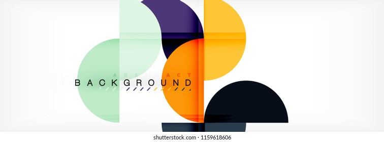 Fondo abstracto semicírculo, diseño geométrico moderno. Plantilla de diseño de presentación de vocabulario o tecnología, patrón de folleto o volante, o banner web geométrico