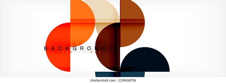 Abstrakter Halbkreis-Hintergrund, modernes geometrisches Muster-Design. Design-Vorlage für Vektorgrafik-Präsentationen, Broschüren oder Flyer-Muster oder geometrisches Webbanner
