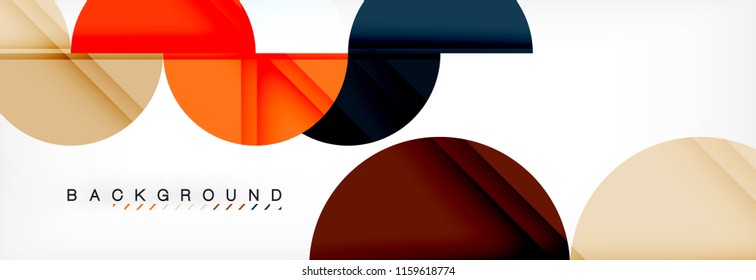 Semi circle abstract background, modern geometric pattern design. Vector business or technology presentation design template, brochure or flyer pattern, or geometric web banner