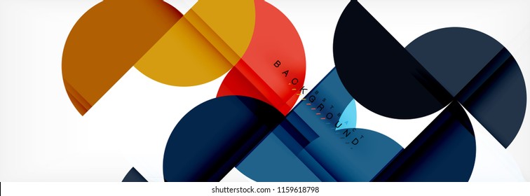 Fondo abstracto semicírculo, diseño geométrico moderno. Plantilla de diseño de presentación de vocabulario o tecnología, patrón de folleto o volante, o banner web geométrico