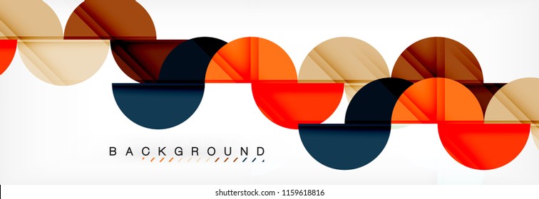 Semi circle abstract background, modern geometric pattern design. Vector business or technology presentation design template, brochure or flyer pattern, or geometric web banner