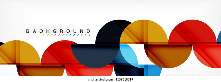 Semi circle abstract background, modern geometric pattern design. Vector business or technology presentation design template, brochure or flyer pattern, or geometric web banner
