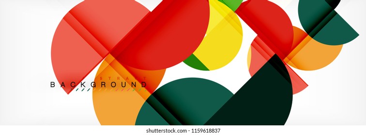 Fondo abstracto semicírculo, diseño geométrico moderno. Plantilla de diseño de presentación de vocabulario o tecnología, patrón de folleto o volante, o banner web geométrico