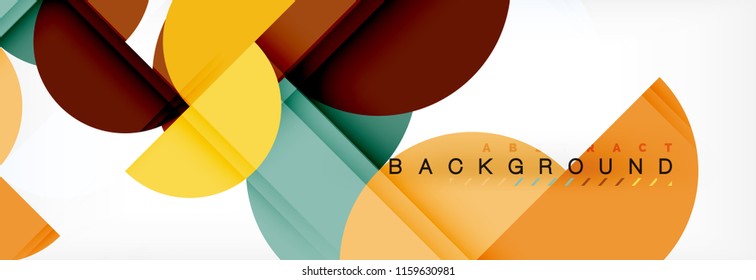 Semi circle abstract background, modern geometric pattern design. Vector business or technology presentation design template, brochure or flyer pattern, or geometric web banner
