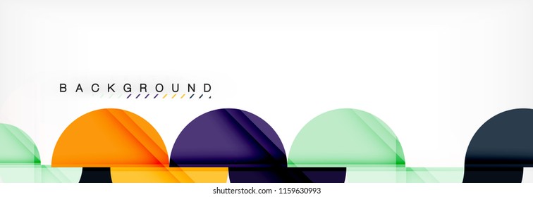 Semi circle abstract background, modern geometric pattern design. Vector business or technology presentation design template, brochure or flyer pattern, or geometric web banner