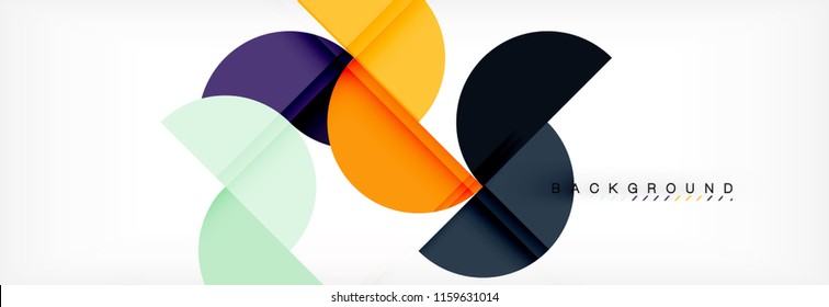 Semi circle abstract background, modern geometric pattern design. Vector business or technology presentation design template, brochure or flyer pattern, or geometric web banner