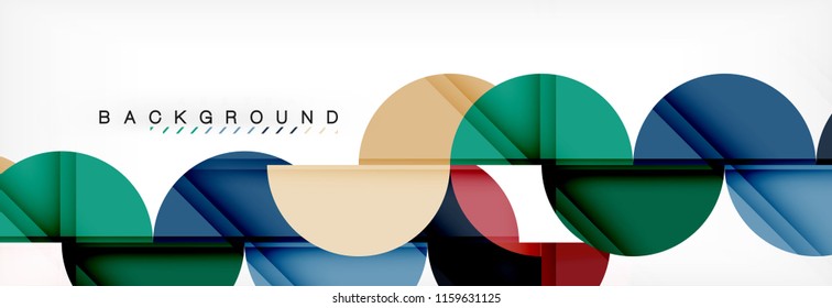 Semi circle abstract background, modern geometric pattern design. Vector business or technology presentation design template, brochure or flyer pattern, or geometric web banner