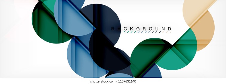 Abstrakter Halbkreis-Hintergrund, modernes geometrisches Muster-Design. Design-Vorlage für Vektorgrafik-Präsentationen, Broschüren oder Flyer-Muster oder geometrisches Webbanner