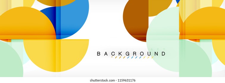 Abstrakter Halbkreis-Hintergrund, modernes geometrisches Muster-Design. Design-Vorlage für Vektorgrafik-Präsentationen, Broschüren oder Flyer-Muster oder geometrisches Webbanner
