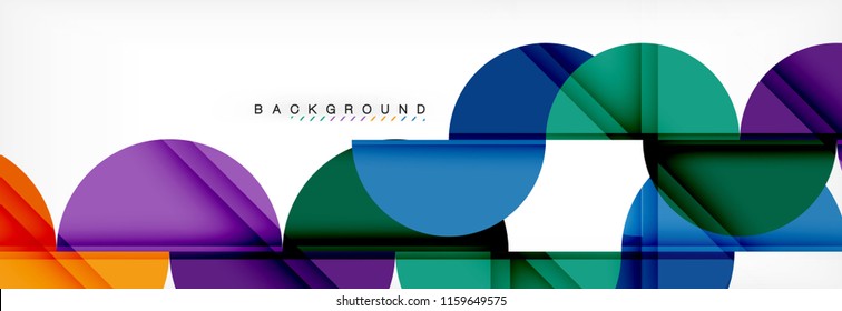 Fondo abstracto semicírculo, diseño geométrico moderno. Plantilla de diseño de presentación de vocabulario o tecnología, patrón de folleto o volante, o banner web geométrico