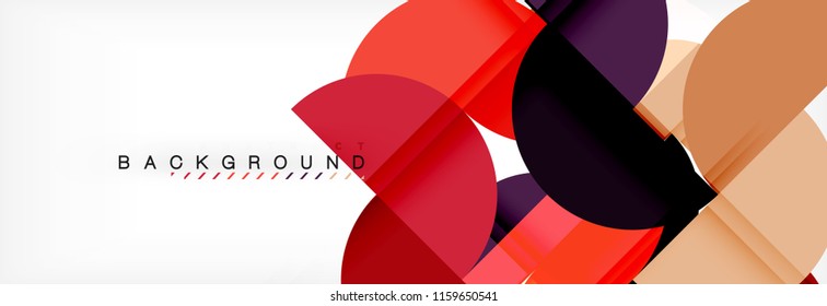 Fondo abstracto semicírculo, diseño geométrico moderno. Plantilla de diseño de presentación de vocabulario o tecnología, patrón de folleto o volante, o banner web geométrico