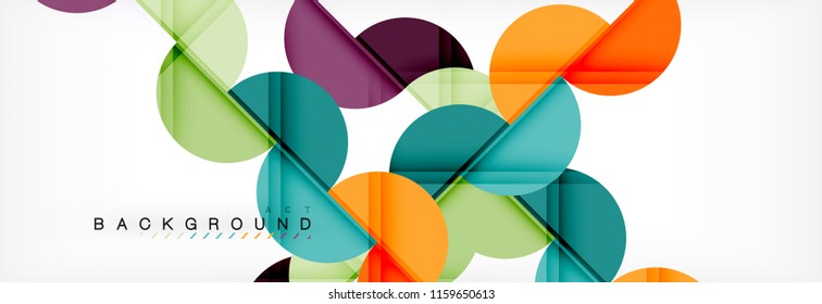 Semi circle abstract background, modern geometric pattern design. Vector business or technology presentation design template, brochure or flyer pattern, or geometric web banner