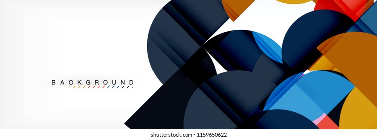 Semi circle abstract background, modern geometric pattern design. Vector business or technology presentation design template, brochure or flyer pattern, or geometric web banner