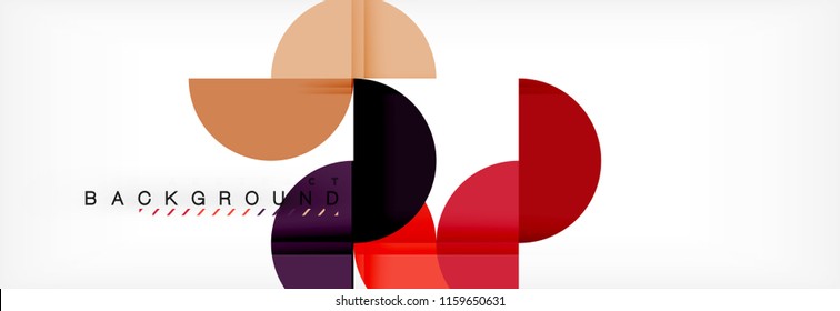 Semi circle abstract background, modern geometric pattern design. Vector business or technology presentation design template, brochure or flyer pattern, or geometric web banner