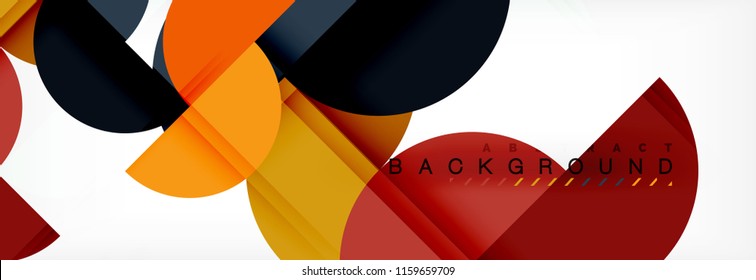 Fondo abstracto semicírculo, diseño geométrico moderno. Plantilla de diseño de presentación de vocabulario o tecnología, patrón de folleto o volante, o banner web geométrico