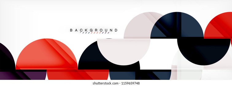 Semi circle abstract background, modern geometric pattern design. Vector business or technology presentation design template, brochure or flyer pattern, or geometric web banner