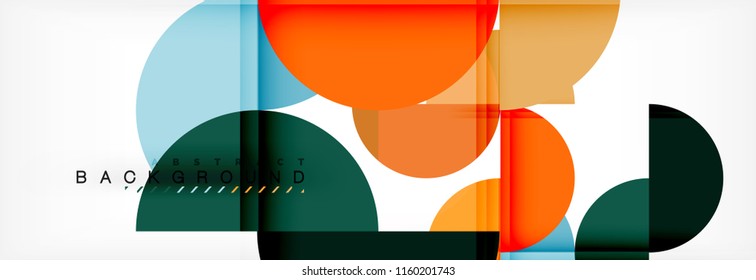 Abstrakter Halbkreis-Hintergrund, modernes geometrisches Muster-Design. Design-Vorlage für Vektorgrafik-Präsentationen, Broschüren oder Flyer-Muster oder geometrisches Webbanner