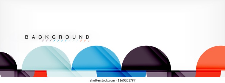 Semi circle abstract background, modern geometric pattern design. Vector business or technology presentation design template, brochure or flyer pattern, or geometric web banner