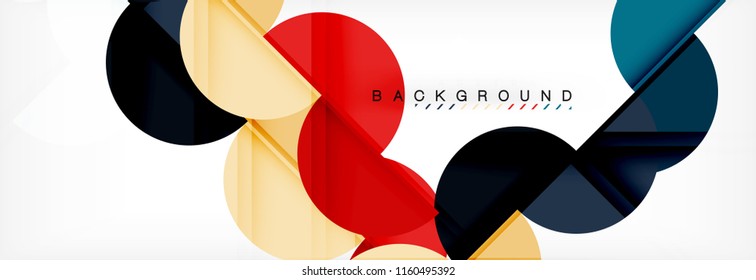 Fondo abstracto semicírculo, diseño geométrico moderno. Plantilla de diseño de presentación de vocabulario o tecnología, patrón de folleto o volante, o banner web geométrico
