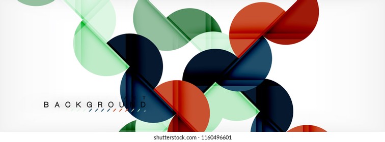 Fondo abstracto semicírculo, diseño geométrico moderno. Plantilla de diseño de presentación de vocabulario o tecnología, patrón de folleto o volante, o banner web geométrico