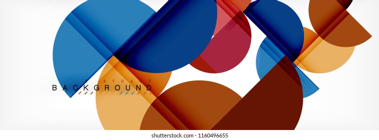 Semi circle abstract background, modern geometric pattern design. Vector business or technology presentation design template, brochure or flyer pattern, or geometric web banner