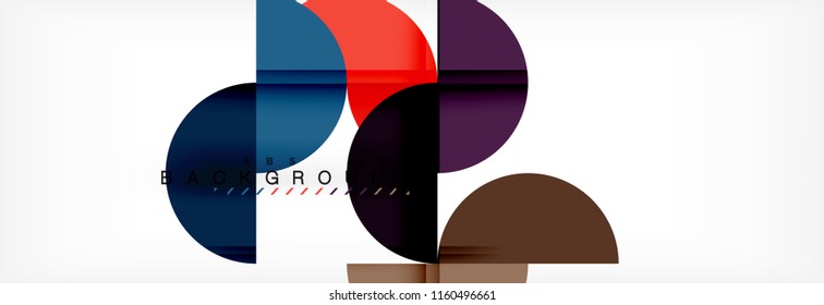 Fondo abstracto semicírculo, diseño geométrico moderno. Plantilla de diseño de presentación de vocabulario o tecnología, patrón de folleto o volante, o banner web geométrico